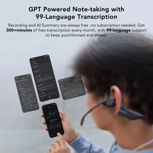 Wireless Transcription Headset​ with GPT Powered AI Note Taker