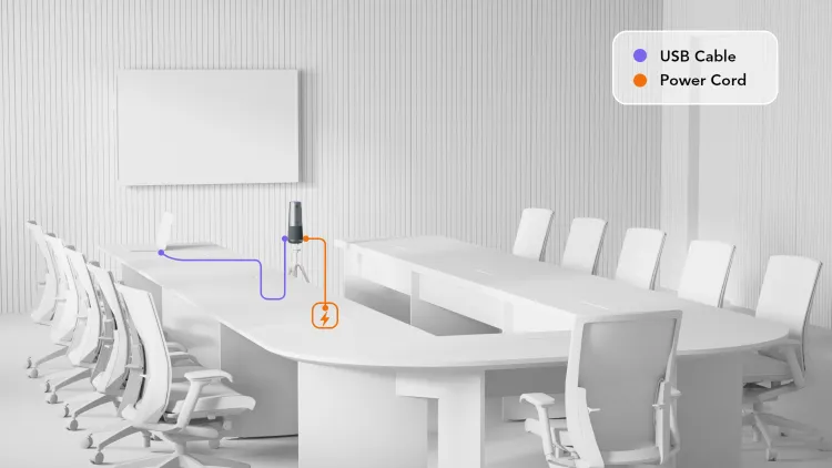u shaped meeting room c46s wired setup
