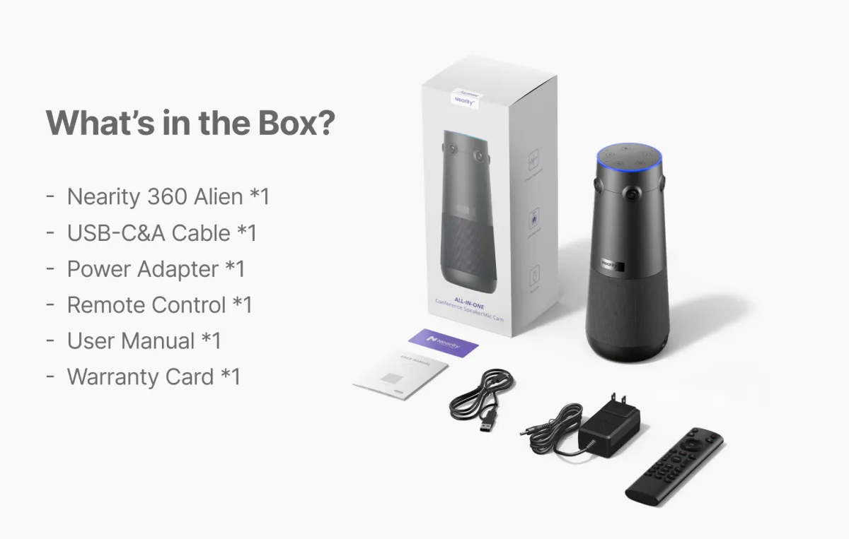 unboxing conference room camera lite kit