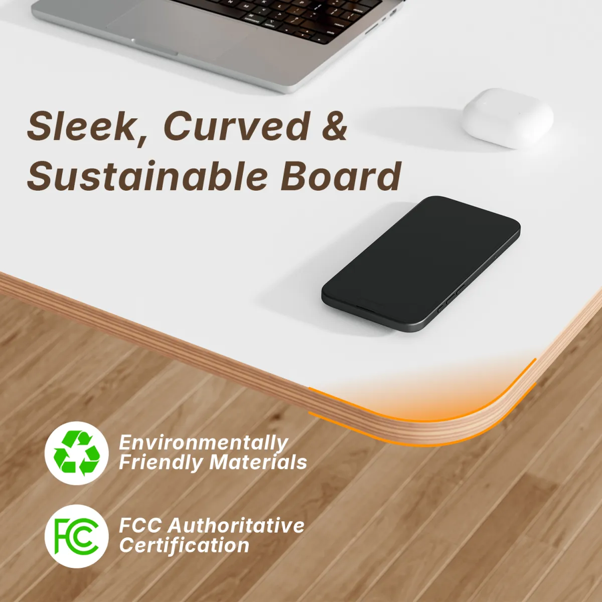 Sleek adjustable computer desk