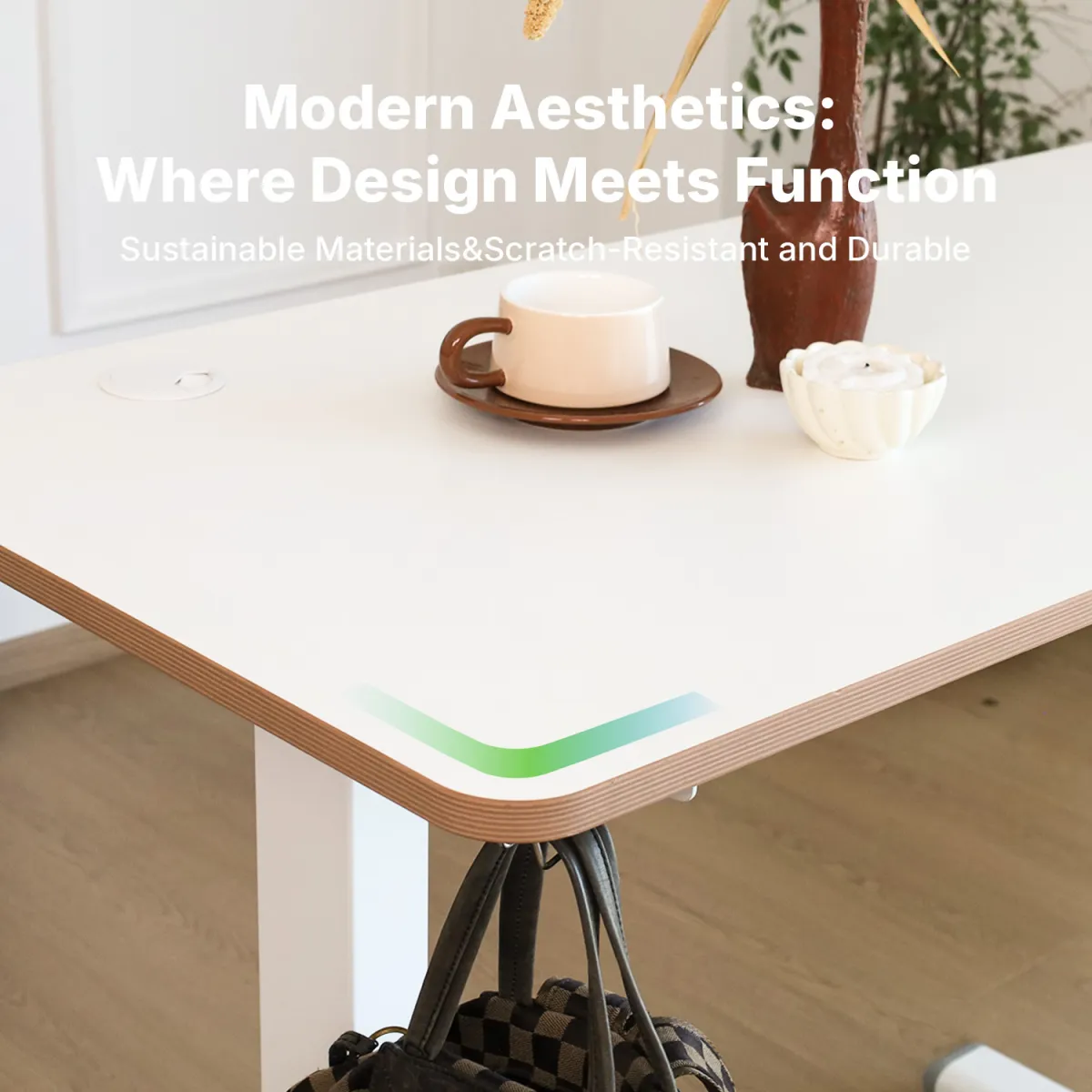 A white sit stand electric