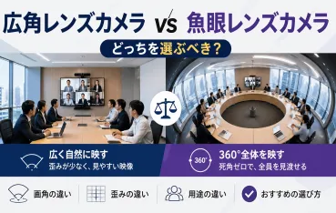 広角レンズカメラ vs 魚眼レンズカメラ｜会議室向け選定ガイド（2026年版）